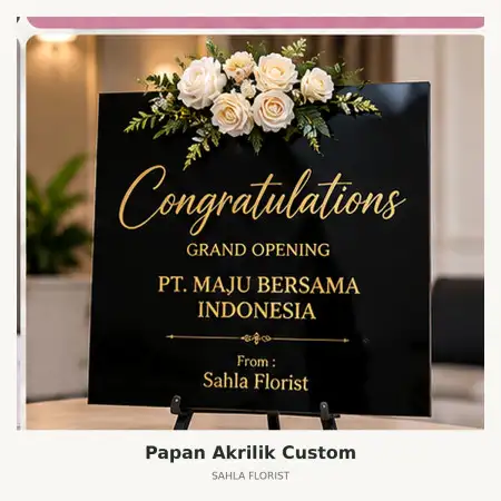 Papan Bunga Akrilik Kresek